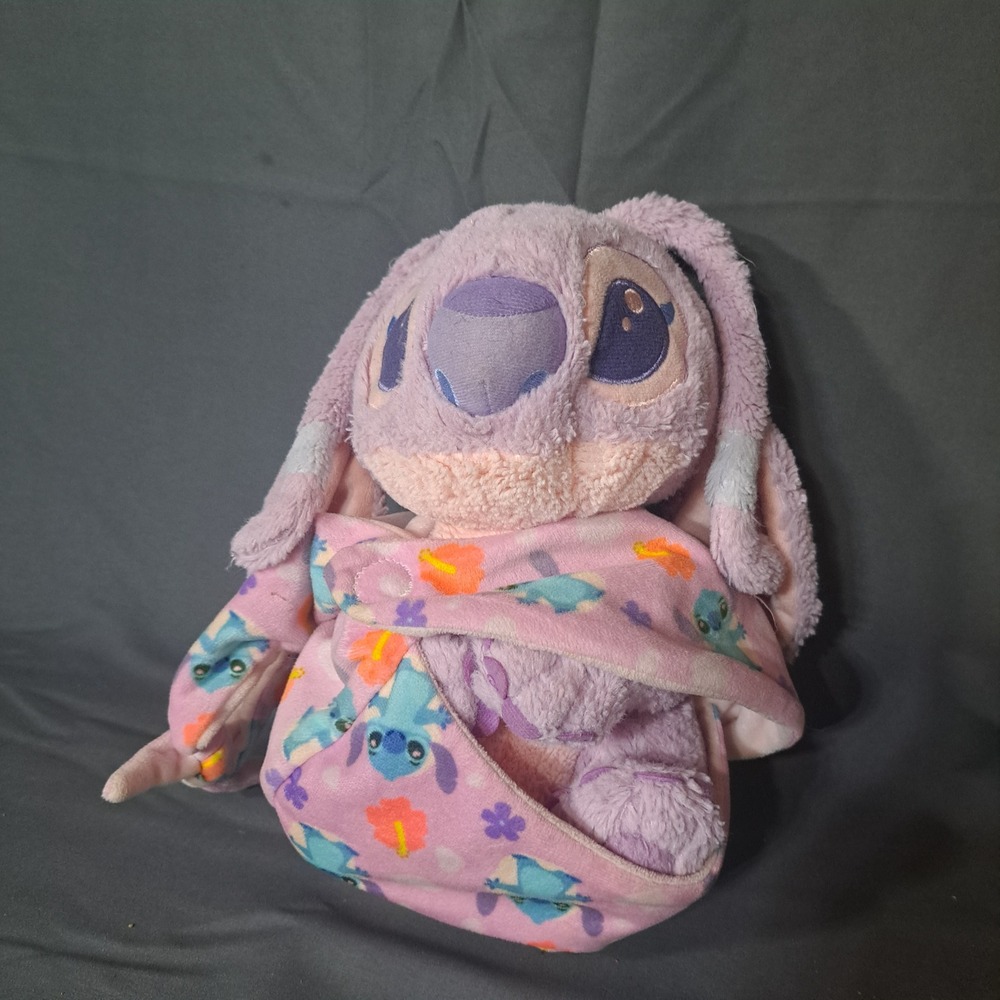 Disney Parks Babies Baby Angel Blanket Pouch Plush 10" Lilo & Stitch Girlfriend